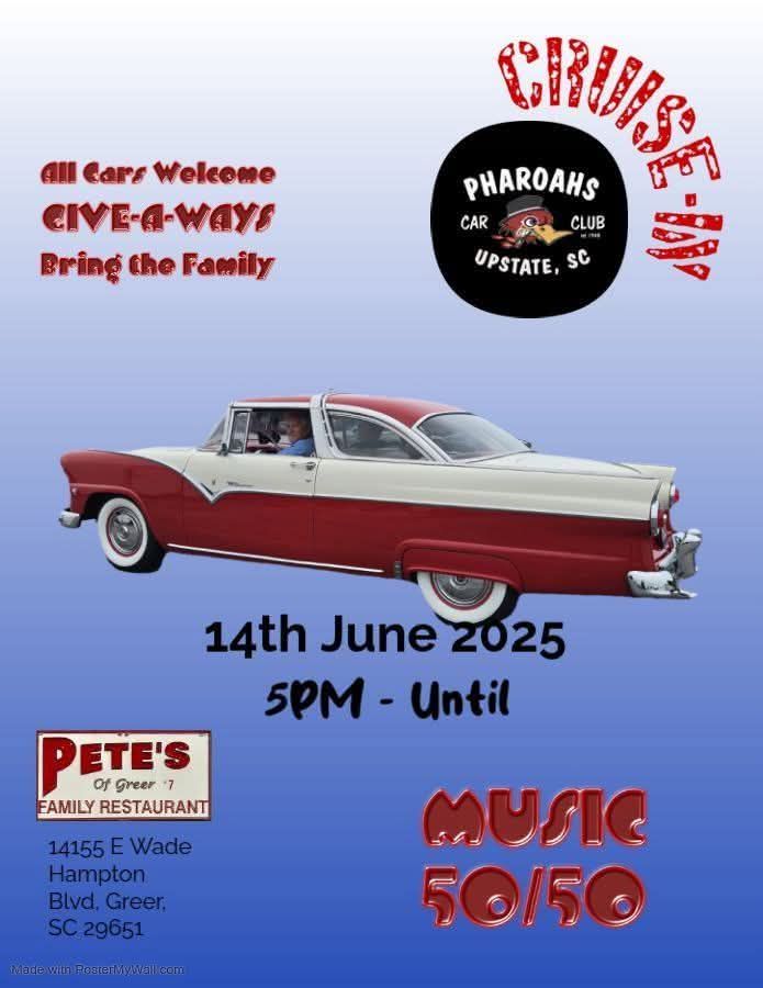 Pharaohs Car Club Cruise In